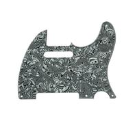 Guitar Pick Guard, Plaque arrière Pickguard for guitare électrique, micro simple à 8 trous, 3 couches, Chrome Beige(1)