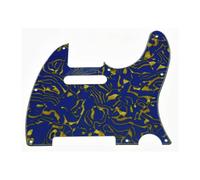 Guitar Pick Guard, Plaque arrière Pickguard for guitare électrique, micro simple à 8 trous, 3 couches, Chrome Beige(7)