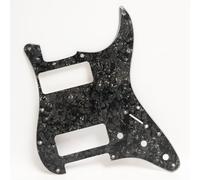 Guitar Pick Guard, Stratocaster Custom Pickguard Dual P90 Multicolore 11 trous SSS for USA/Mexique(4 Ply Black Peral)
