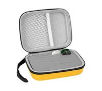 Guitar Pick Holder Case Compatible with Fender Dunlop D'Addario Dunlop Musical Instrument Guitar Accessories, Picks Storage Pouch Box-Bag Only (Yellow)