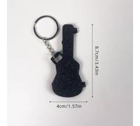 Guitar Pick Keychain - 3D Print Plectrum Box | Portable Pick Holder Charm, Keys Bag Backpack Wallet Purse Decoration, Musician Accessory Organizer, Compact Durable Design, Creative Gift for Guitarists