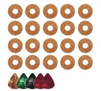 Guitar Pick Spacers Anti Slip Cork Grip Gasket Anti Sweat Patch For Guitars | Flexible Handle Grip Tool For Guitar Picks In Various Strengths
