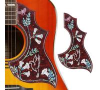 Guitar PickGuard, 2mm Thick Hummingbird Pickguard Self Adhesive Back Scratch Proof Scratch Plate Decorative Guard Sticker for Acoustic Professional Guitar Replacement Part