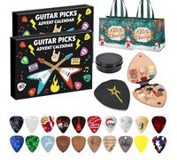 Guitar Picks Advent Calendars 2025, Christmas Music Countdown Calendar with 24 Guitar Picks, Includes Pick Holder Case, Musical Christmas Advent Gift for Guitars Player, Teen Adult (2 sets)