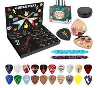 Guitar Picks Advent Calendars 2025, Christmas Music Countdown Calendar with 24 Guitar Picks, Includes Pick Holder Case, Musical Christmas Advent Gift for Guitars Player, Teen Adult (1 set)