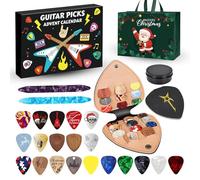 Guitar Picks Advent Calendars 2025, Christmas Music Countdown Calendar With 24 Guitar Picks, Musical Christmas Advent Gift for Guitars Player, Teen Adult (1Set)