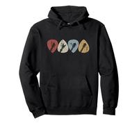 Guitar Picks Guitar Player Retro Vintage Guitar Picks Retro Sweat à Capuche