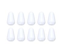 Guitar Pickup Selector Switch Tips 10Pcs | 3 Way / 5 Way Knob Caps for Electric Guitar | Sturdy Plastic Replacement Accessories (Blanche)
