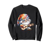Guitar Playing Hippie GNOME for Women and Mom Peace Sign Sweatshirt