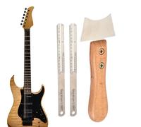 Guitar Straight Edge, FRET SAW - Guitare en acier inoxydable Outils Luthier | Outil de mesure de niveau, machine à sous portable avec accessoires de manche en bois pour acoustique électrique, basse