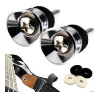 Guitar Strap Locks - Iron, 3,5 x 2,3 x 0,3 in Metal Quick Release | Security End Pins For Acoustic & Electric Guitar, Rust-Proof Strap Lock Set For Instrument Safety, Performance, Practice