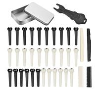 Guitar String Pins Kit - Replacement Pegs with Puller, Remover, and Saddle for Guitar Beginners, School, Recording Studio, Live Performance, Home, Concert, Stage, Portable, Durable, Easy Installation