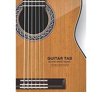 Guitar Tab Blank Sheet Music: 8.5x11 Inch, 100 White Pages - Acoustic Guitar Closeup