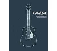 Guitar Tab Blank Sheet Music: 8.5x11 Inch, 100 White Pages - Acoustic Guitar Drawing
