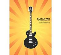 Guitar Tab Blank Sheet Music: 8.5x11 Inch, 100 White Pages - Black Electric Guitar