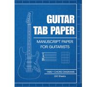 Guitar Tab Notebook: 150 sheets of blank tablature and chord diagrams
