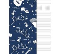 Guitar Tab Notebook: 6 String Chord And Tablature Staff Music Paper, Flamenco Blue Cover