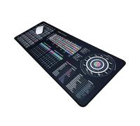 Guitar Theory Cheat Sheet Tapis de souris - 35 × 25 cm et 80 × 30 cm - Accords, échelles, notes de touche et cercle des quintes - Sous-main de bureau pour droitier - Version LED optionnelle (XXL sans