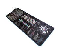 Guitar Theory Cheat Sheet Tapis de souris - 35 × 25 cm et 80 × 30 cm - Accords, échelles, notes de touche et cercle des quintes - Sous-main de bureau pour droitier - Version LED optionnelle (XXL avec