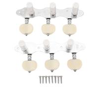 Guitar Tiners Machine Head Set Premium Zinc Alloy Brass acoustique Guitar Tuning Pegs Keys for Classical Folk Guitars 3L3R Configuration avec 8 vis