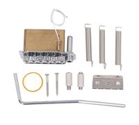 Guitar Tremolo Bridge Metal 2 Point, Electric Tremolo Bridge avec Bloc en Laiton et Bras Poussoir - Conception Durable, Stabilisation Accrue de l'Accord, Compatible Guitares Stra