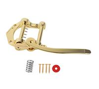 Guitar Tremolo Tailpiece | Vibrato for SG/LP/Jazz Guitars | Copper Replacement Bridge with Adjustable Handle | 150mm Length, 472g Weight (Or)