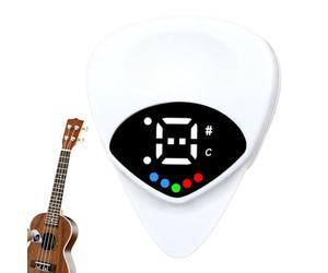 Guitar Tuner and Guitar Pick 2 in 1, 0.6mm, Led Guitar Pick with Hd Screen Display, 12 Equal Temperaments Musical Note, Efficient Tuning, Electric Guitar Learning Tools Accessories for Beginner
