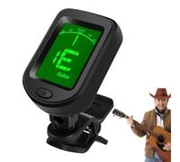 Guitar Tuner Clip-oñ - Digital Tuners | Rechargeable Electronic Tuner with Large LCD Display | For Acoustic Guitar Ukulele Double Bass Violin | Chromatic Instrument Music Accessories Tool