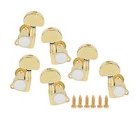 Guitar Tuning Pegs 6 Pack | Sealed Tuner Keys for Acoustic/Electric Guitars | Oxidation - proof 3 Left 3 Right Machine Heads | Easy Setup with 6 Screws (Or)