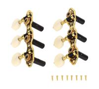 Guitar Tuning Pegs Classical String Locking Tiners têtes de machine Set de remplacement de 2 avec 8 vis élégants boutons blancs pour un réglage stable précis sur les guitares