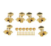 Guitar Tuning Pegs, Metal Gear Adjustment Knobs for Electric and Acoustic Guitars, 1:18 Gear Ratio with Detachable Knob, Stringed Instrument Accessories Replacement Includes 6 Pegs