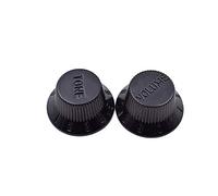 Guitar Volume Tone Bouton Bouton Potentiomètre Cap Accessoires Guitare Noir 2 Pcs Élégant et PopulaireTraitement pratique