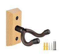 Guitar Wall Mount, Beech Wood Guitar Hanger, U-Shaped Guitar Wall Hanger Mount, Guitar Holder Hook Stand Wall Mount Guitar Accessories For Acoustic, Electric Guitar, Banjo, Bass, Ukulele