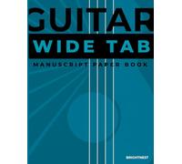 Guitar Wide Tab Manuscript paper book (cyan): “Blank 120 Pages | 6 Tabs per Page | 5 Chords Each | 6-Line Guitar Tablature | 8.5 x 11 - Perfect for Songwriting, Practice, and Composition”