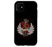 Guitar Wings Roses Rock and Roll Motif Musique Vintage Coque pour iPhone 11