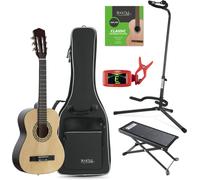 Guitare 1/2 Classique Acoustique Set Housse Accordeur Etui Support Repose-Pied