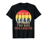 Guitare à six cordes pour enfants One Legend Vintage Fête des pères T-Shirt