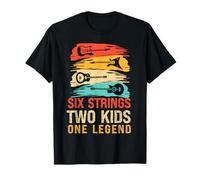 Guitare à six cordes pour enfants One Legend Vintage Fête des pères T-Shirt