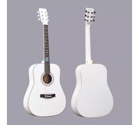 Guitare Acoustique 38 Pouces, Kit De Démarrage Pour Guitare À 6 Cordes Avec Housse Et Autres Accessoires Pour Étudiants Et Jeunes Musiciens Professionnels(Blanc)