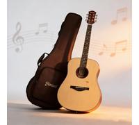 Guitare Acoustique 41" Pour Débutant, Guitare Classique Avec Table En Épicéa Housse Et Accessoires Inclus Corps Léger Convient Aux Adultes Et Adolescents(Natural wood color)