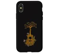 Guitare Acoustique Arbre Nature Guitariste Vie du Guitariste Coque pour iPhone X/XS
