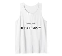 Guitare Acoustique avec Inscription « is My Therapy » Noir Débardeur