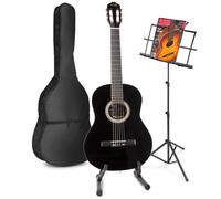 Guitare acoustique classique - MAX - SoloArt - Noir - Set complet pour débutants - Accessoires inclus