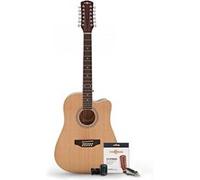 Guitare Acoustique Dreadnought 12 cordes et pack Accessoires par Gear4music, Natural