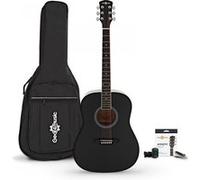 Guitare Acoustique Dreadnought Gaucher et pack Accessoires par Gear4music, Noir