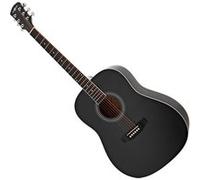 Guitare Acoustique Dreadnought Gaucher par Gear4music, Black