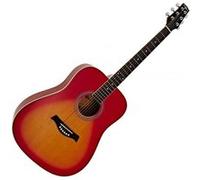 Gear4music Guitare acoustique dreadnought Cherry Sunburst