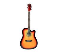 Guitare acoustique Dreadnought - V-tone - V-TONE AG TWO SB - Sunburst - Bois de tilleul - Cutaway - Mensure 64,77 cm