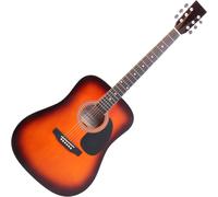 Guitare Acoustique Folk Western Blues Dreadnought 20 Frettes 6 Cordes Sunburst