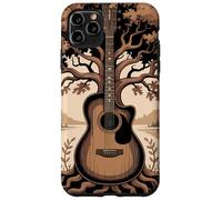 Guitare Acoustique Fusion Arbre Lac Forêt Musique Nature Coque pour iPhone 11 Pro Max